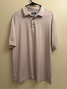 Hogan Men's Cream Micro-Pattern Polo